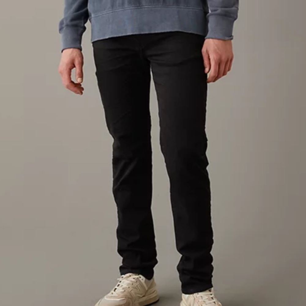 American Eagle AirFlex+ Straight Black Jeans